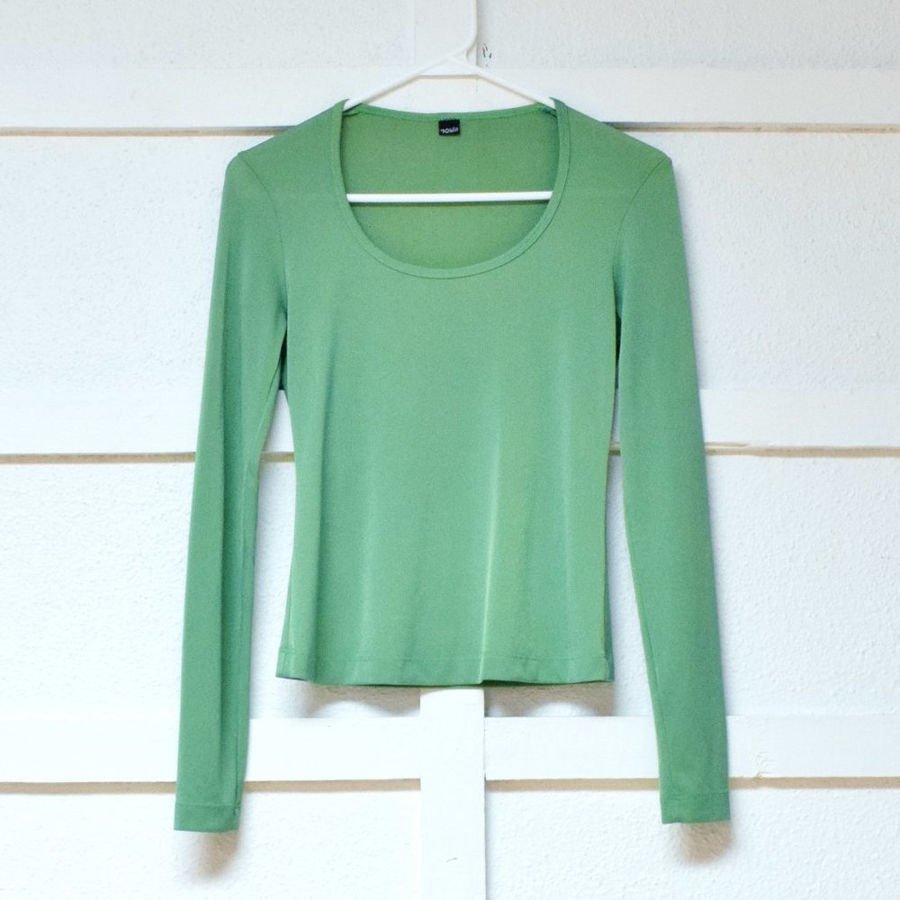 JOE'S Vintage Green Long Sleeve Basic Tee | Size S